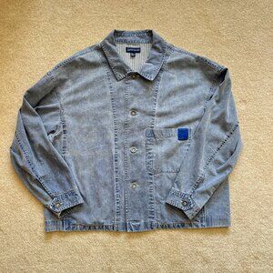Vintage Denim Jacket, 987 Esprit, Cotton, Fall Jacket, Medium, Oversized, Boxy